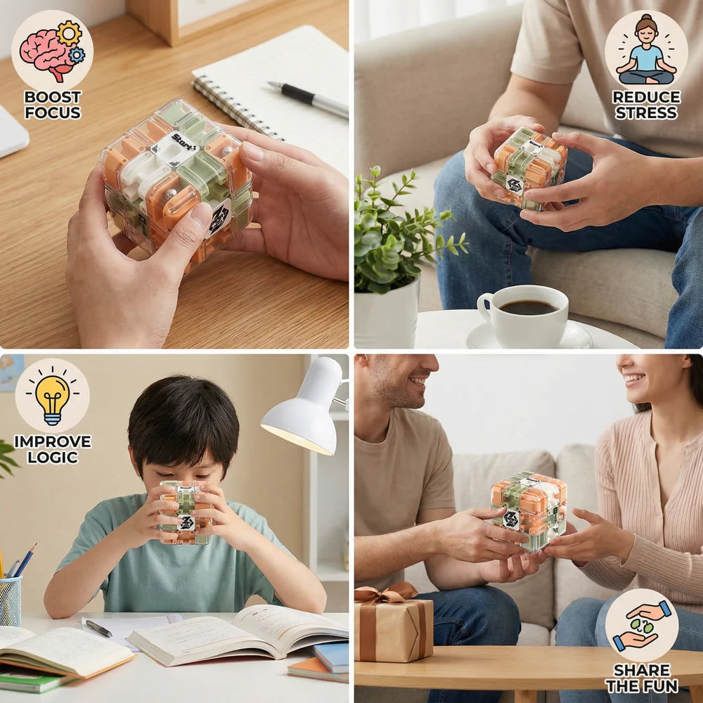 Smart Cube Portable brain workout that sharpens focus and reduces screen time stress