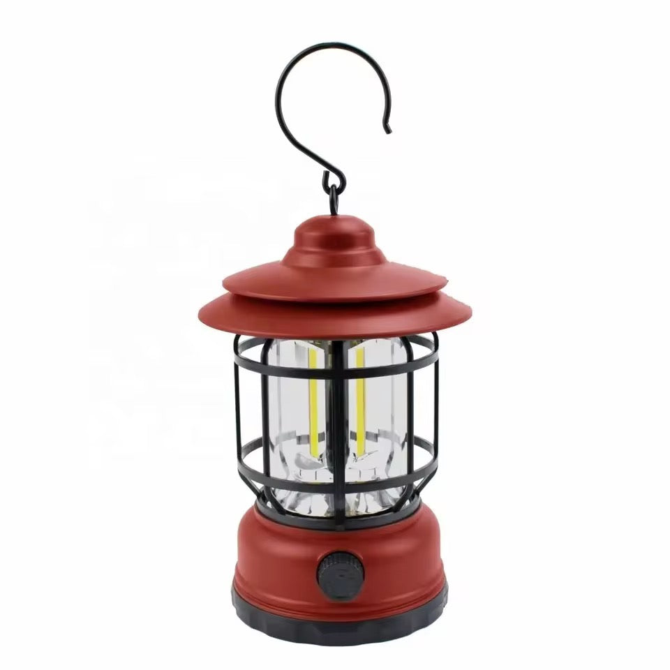 Rechargeable Retro Camping Light with Replaceable Lithium ion Battery