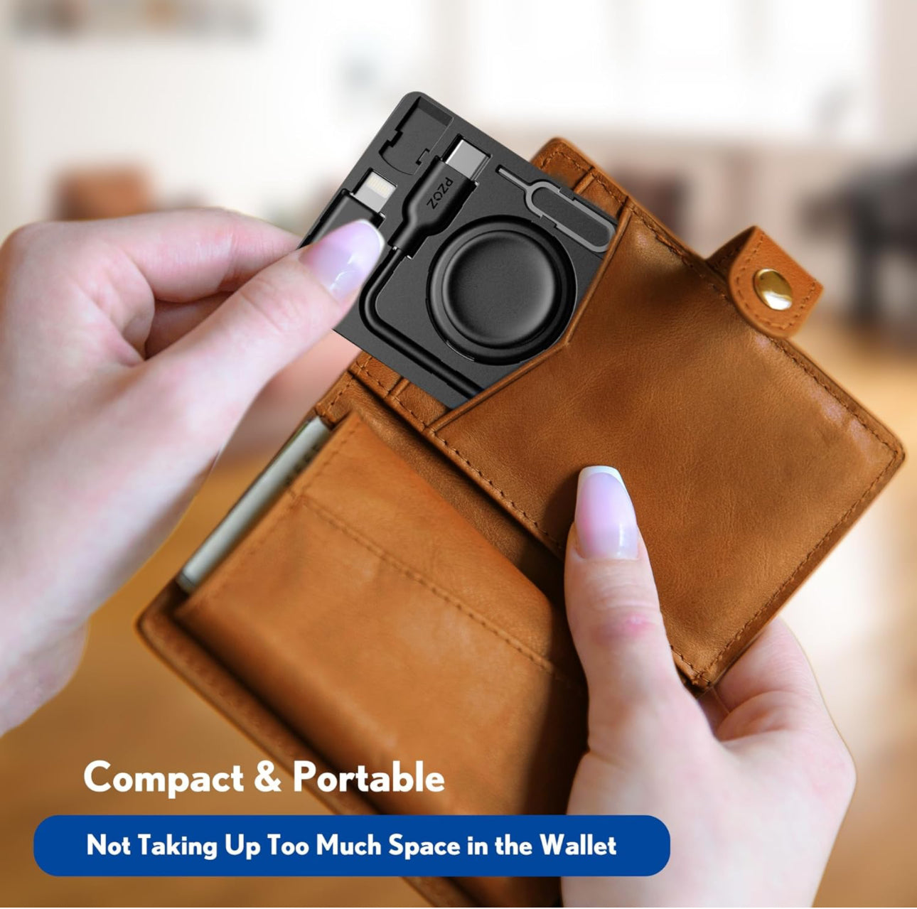 PZOZ 7-in-1 Apple Watch Fast Charging Portable Card Clip