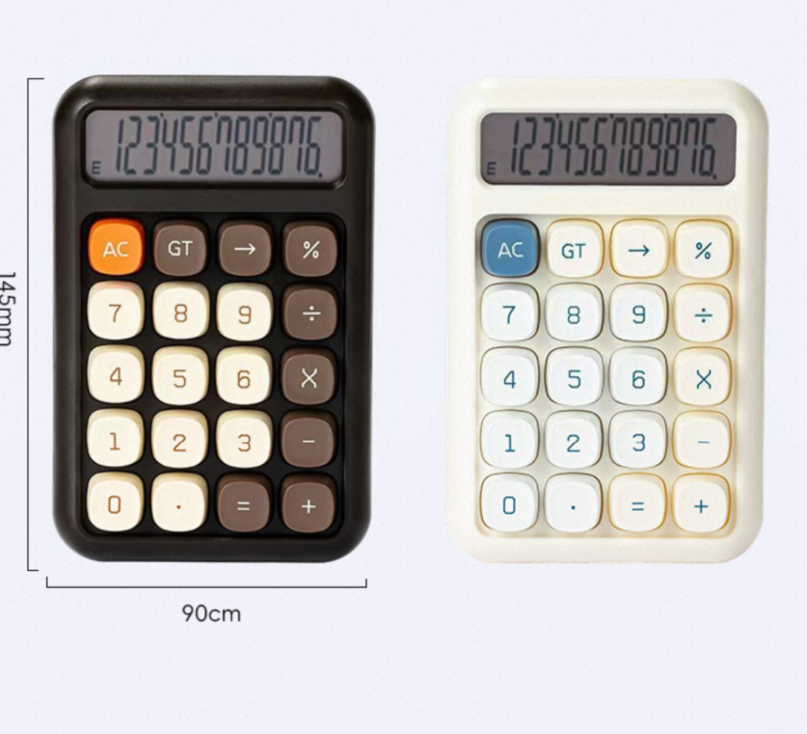 Retro Style minimalist Compact H9 Large LCD Screen 12 Digit Calculator Battery Powered