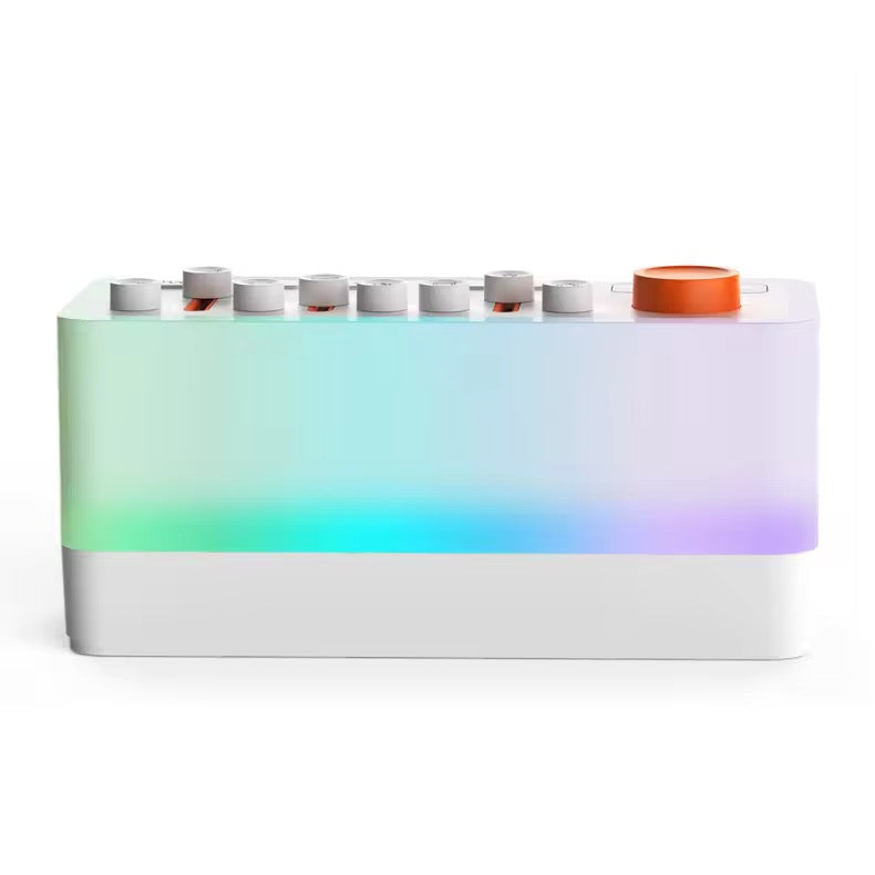 3-in-1 White Noise Sleep Sound Machine/Portable Bluetooth Speaker/12 Colors Night Light, Mixable 8 Nature Sounds & White Noise, Sleep Timer for Baby Adult