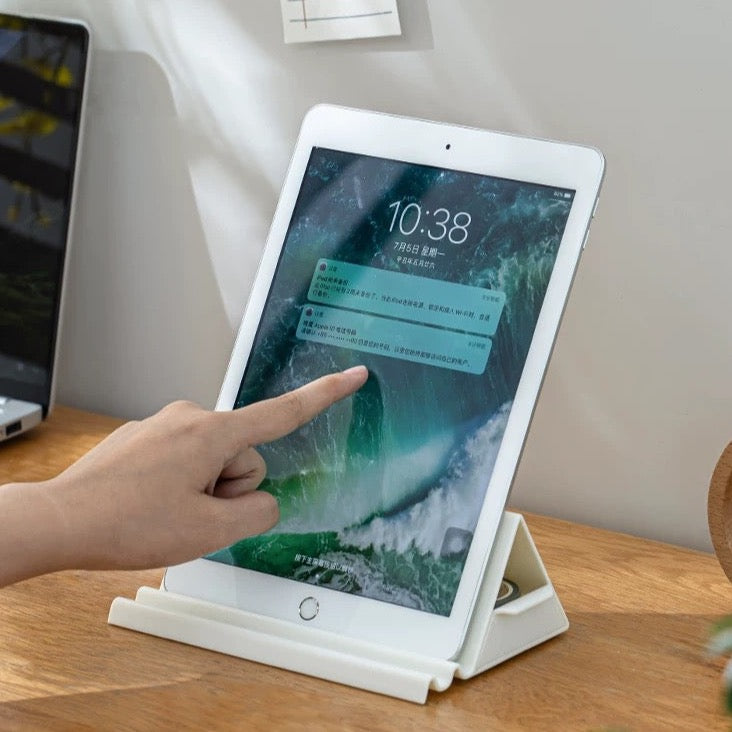 Desk Phone/Tablet Stand with Removable Tray