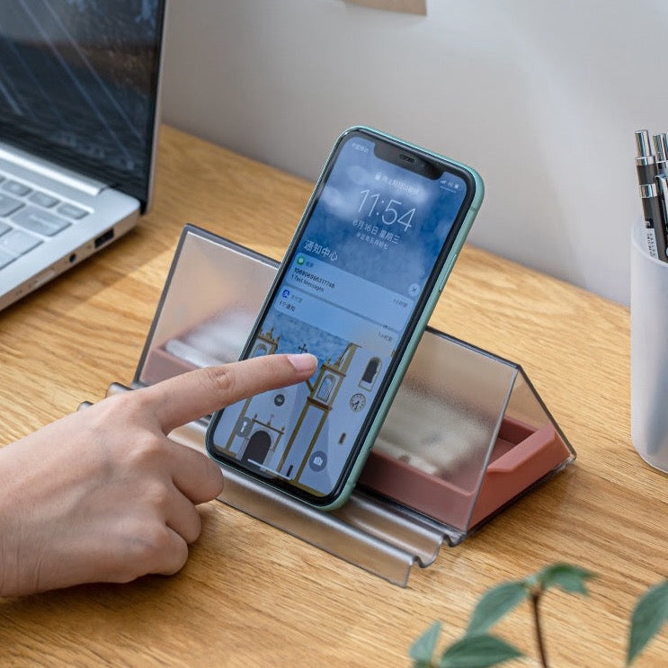 Desk Phone/Tablet Stand with Removable Tray