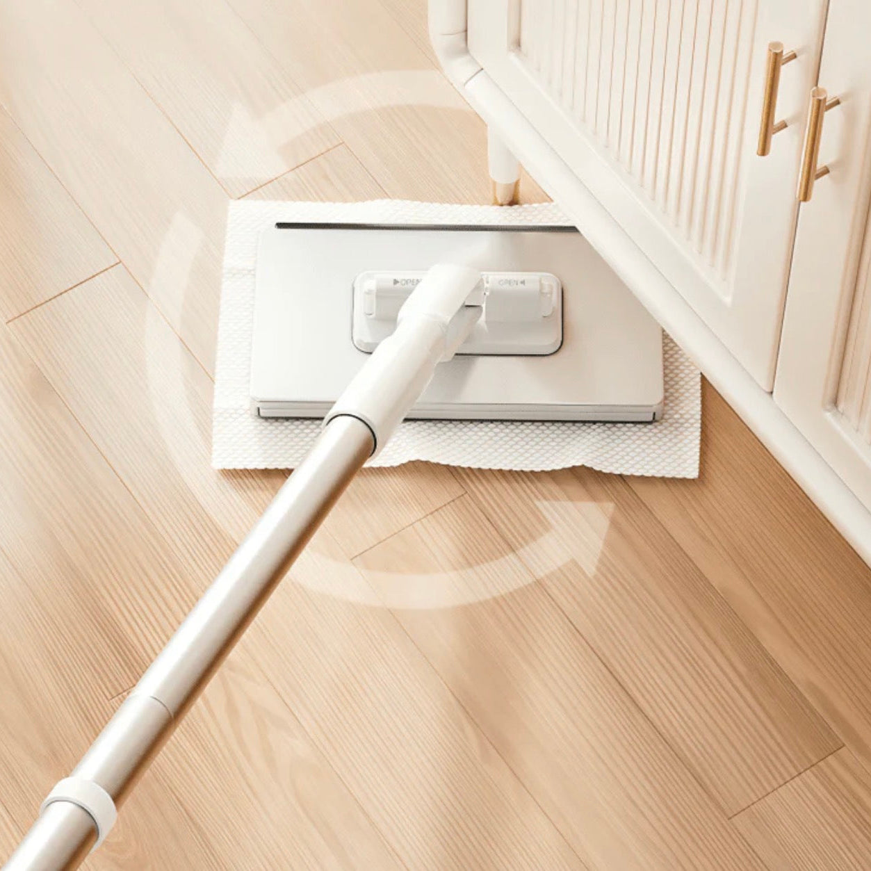 Self Clip Retractable and Multifunctional Cleaning Mop with Quick Cloth Replacement