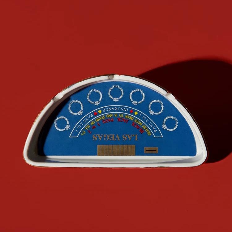 Las Vegas Ceramic Poker Hold'em Ash Tray