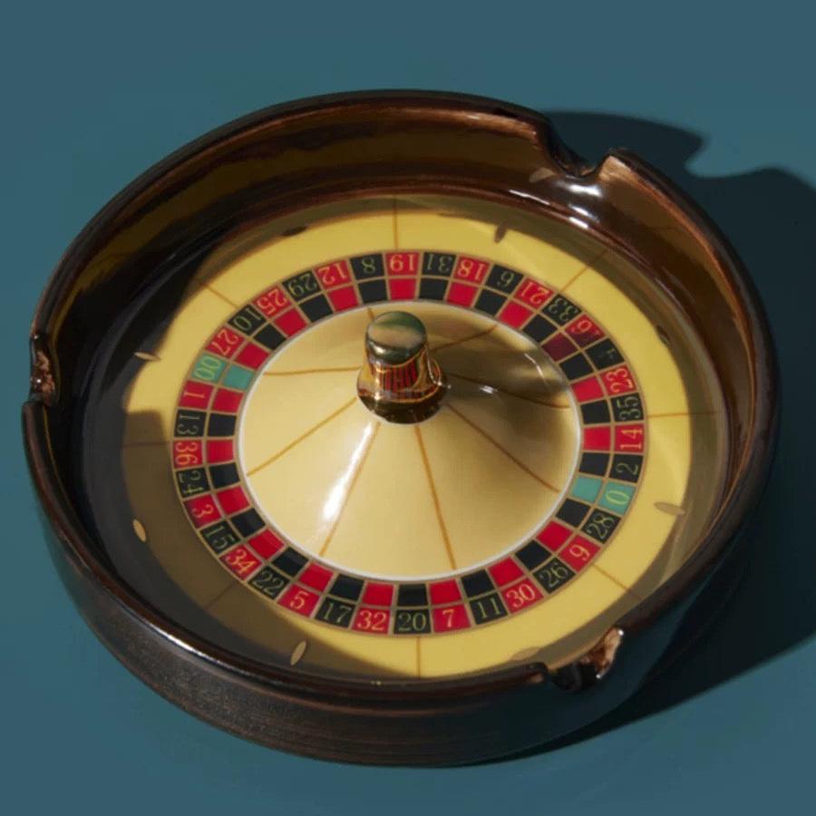 Russian Roulette Ceramic Ashtray