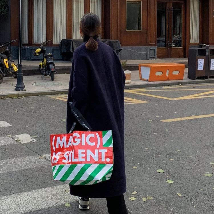 Vanilla Mountain Large Capacity PP Woven Laminated Tote Bag