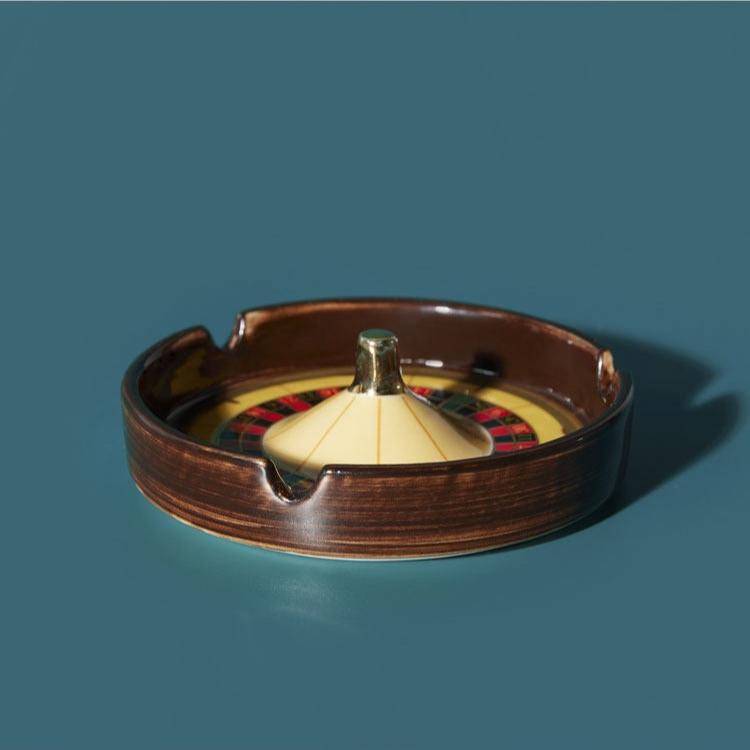 Russian Roulette Ceramic Ashtray