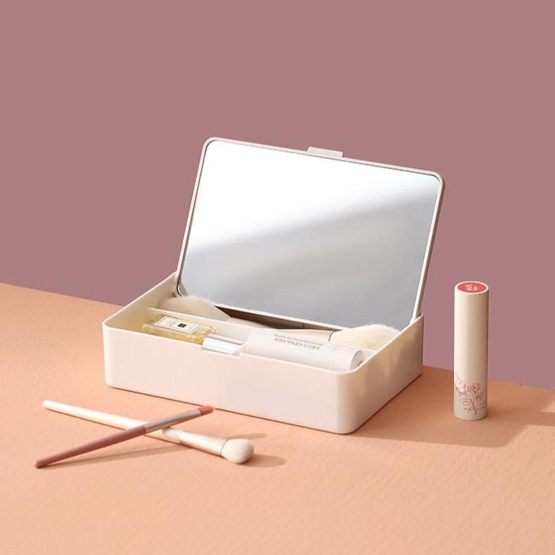 Portable Vanity case with Detachable Mirror