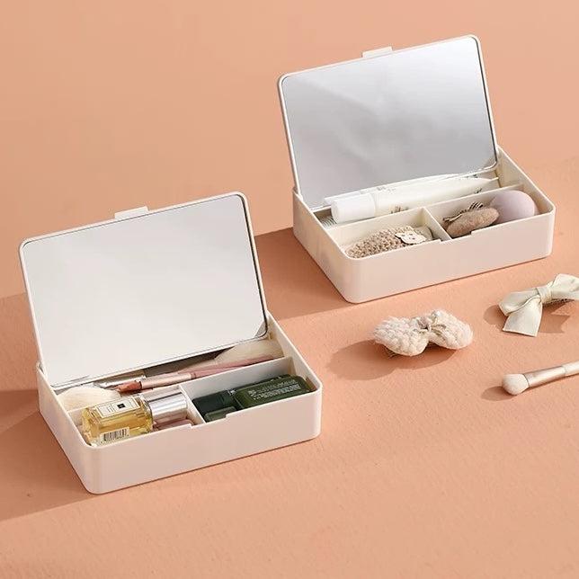 Portable Vanity case with Detachable Mirror