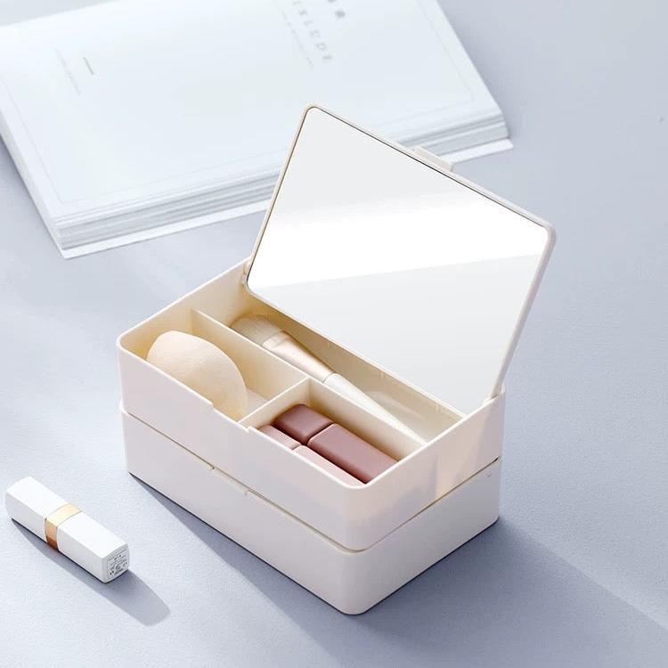 Portable Vanity case with Detachable Mirror