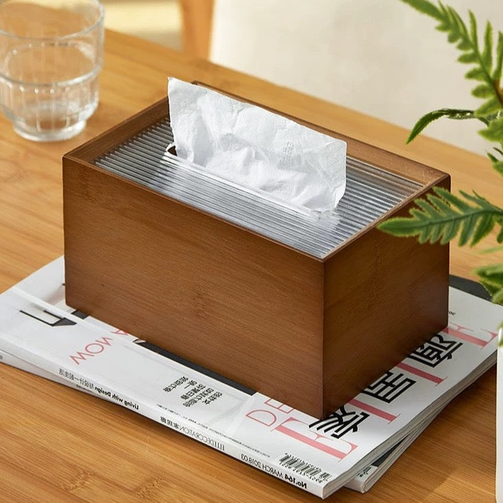Japanese-style Tissue Box with Fluted Top Panel