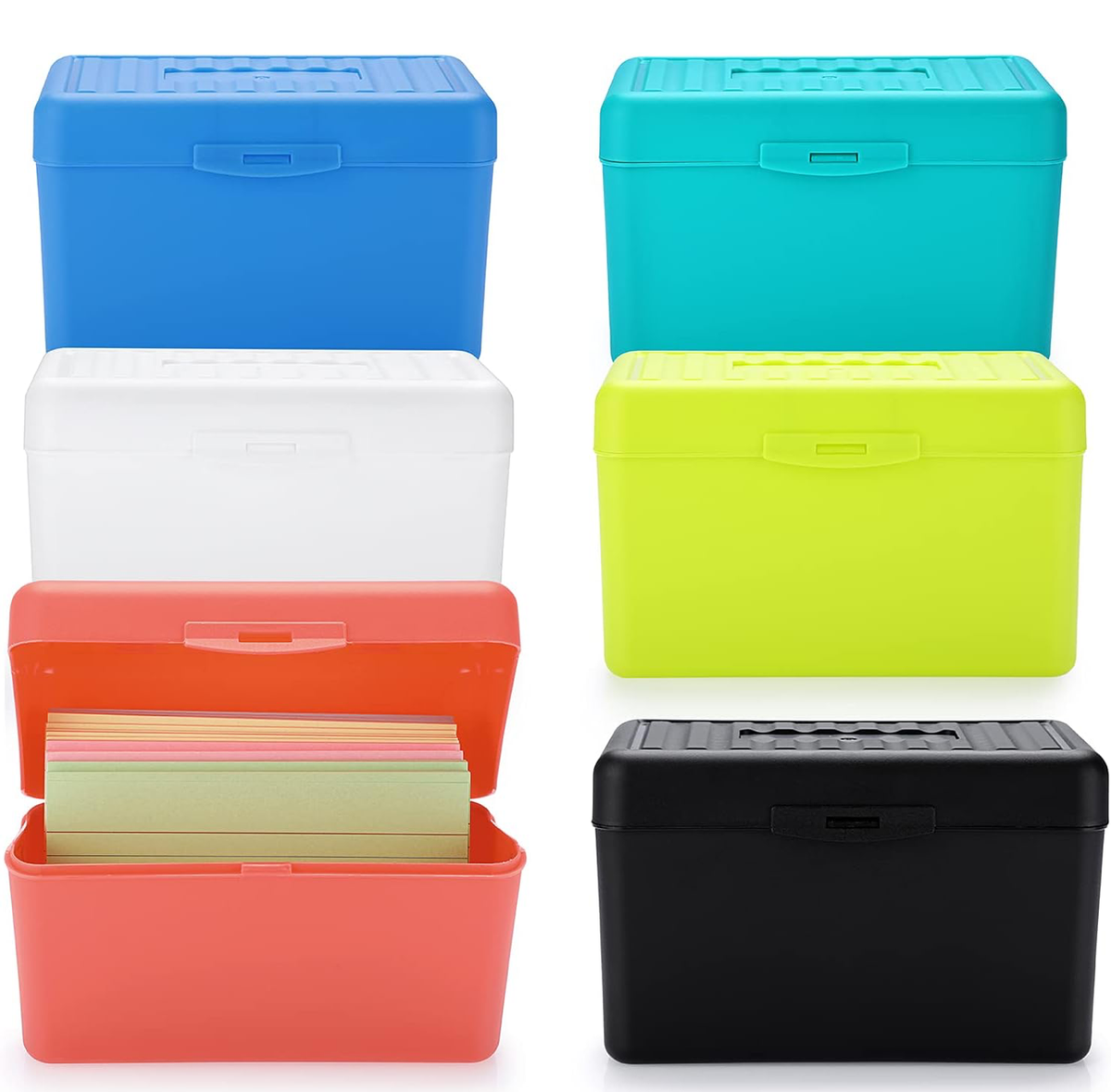 Index Card Storage Box with Index cards Index Card Holder Notecard Box 1 Set 50 Index Cards Included