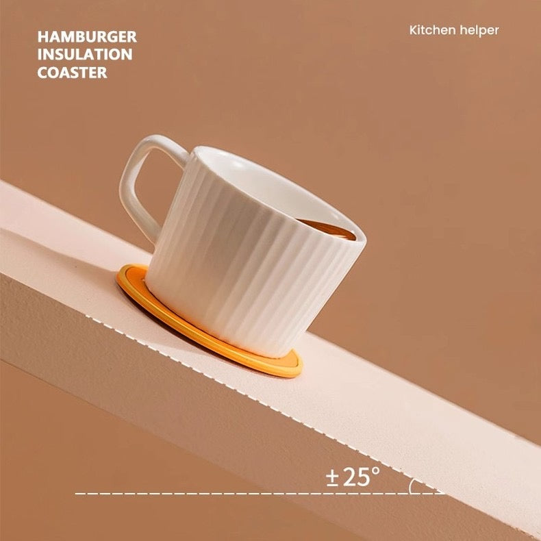 8pc Hamburger Insulating Flexible Coaster