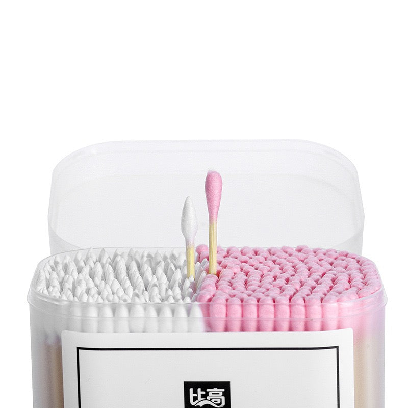 CottonCloud™ 3-in-1 Premium Cotton Swabs – 300 Pcs | Dual-Tip & Precision Cotton Buds Multipurpose Ear, Makeup & Personal Care Kit with Storage Box
