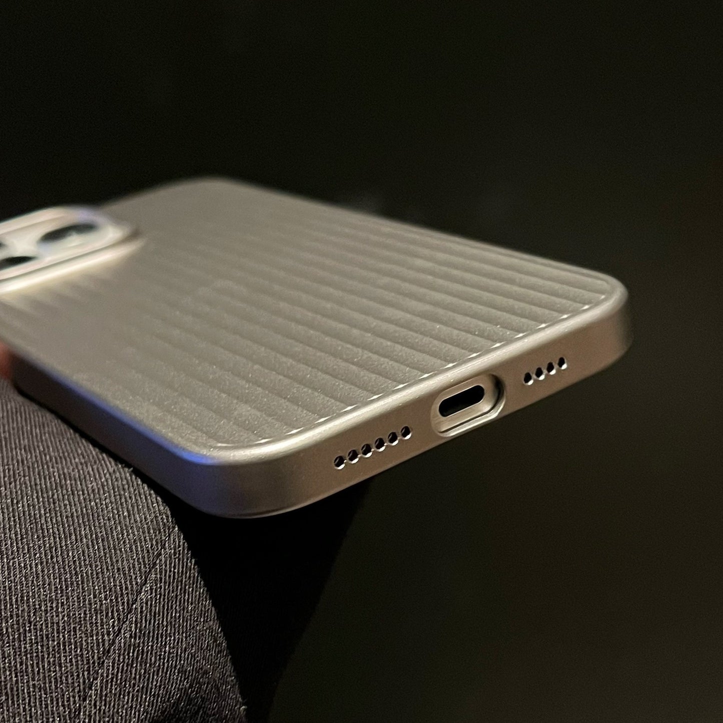 VertiCase Titanium Matte Luxe Ribbed High Protective iPhone Cover