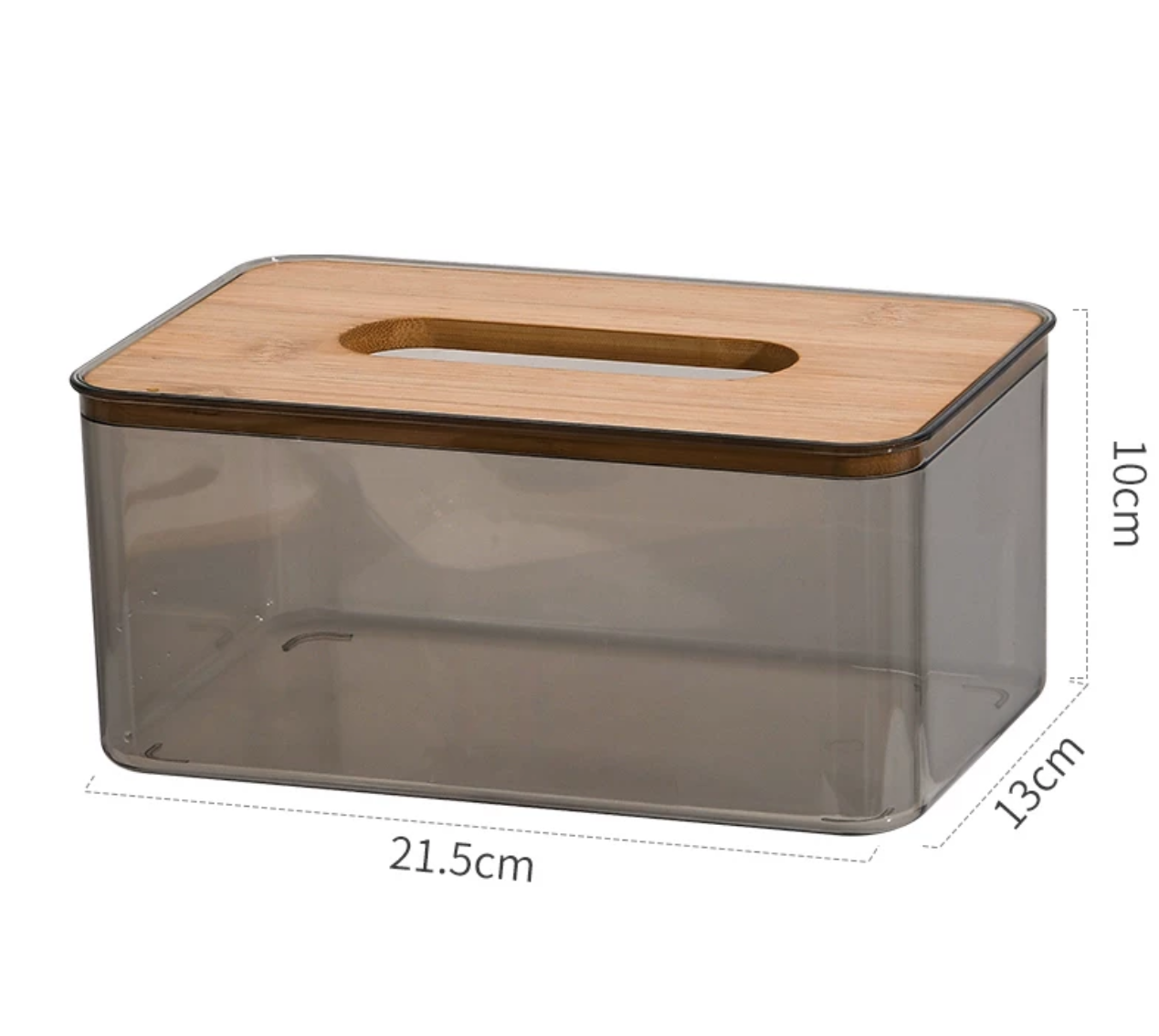 Pine Wood Top Acrylic Tissue Box