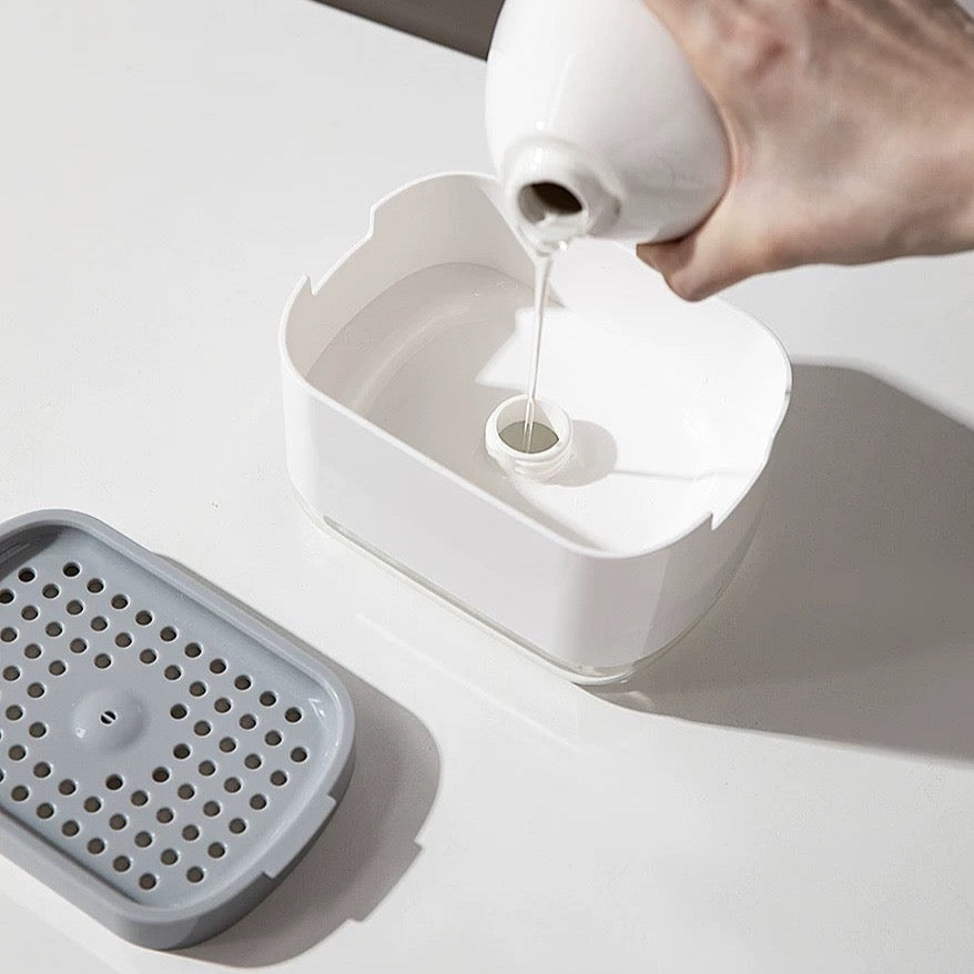 2-in-1 Soap Dispenser x Sponge Holder