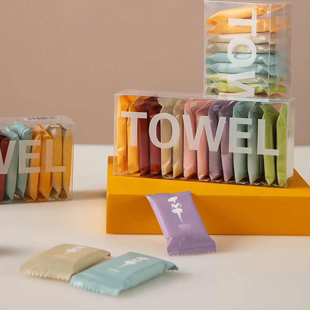 Compressed Towels Hand Towel (Pack of 14)