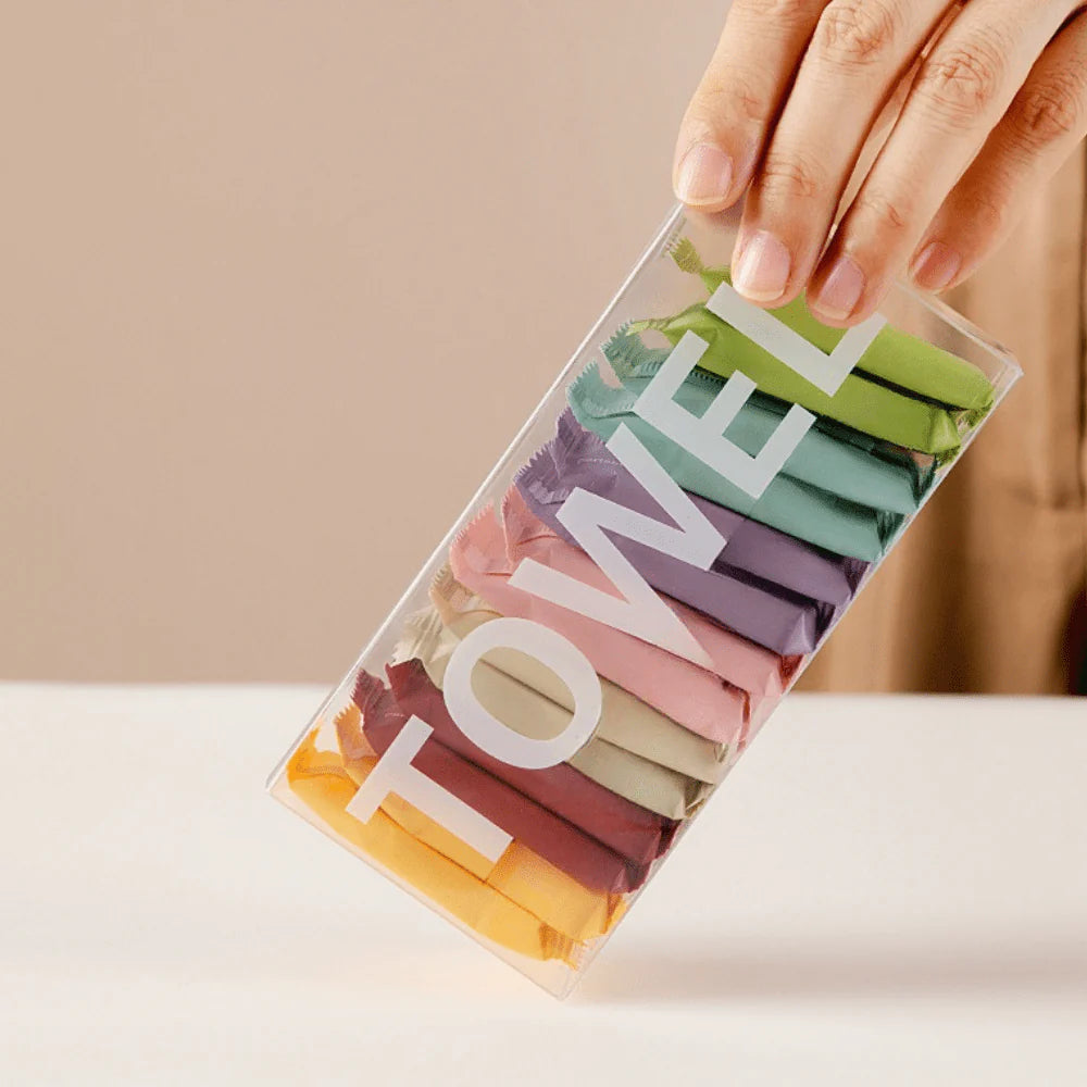 Compressed Towels Hand Towel (Pack of 14)