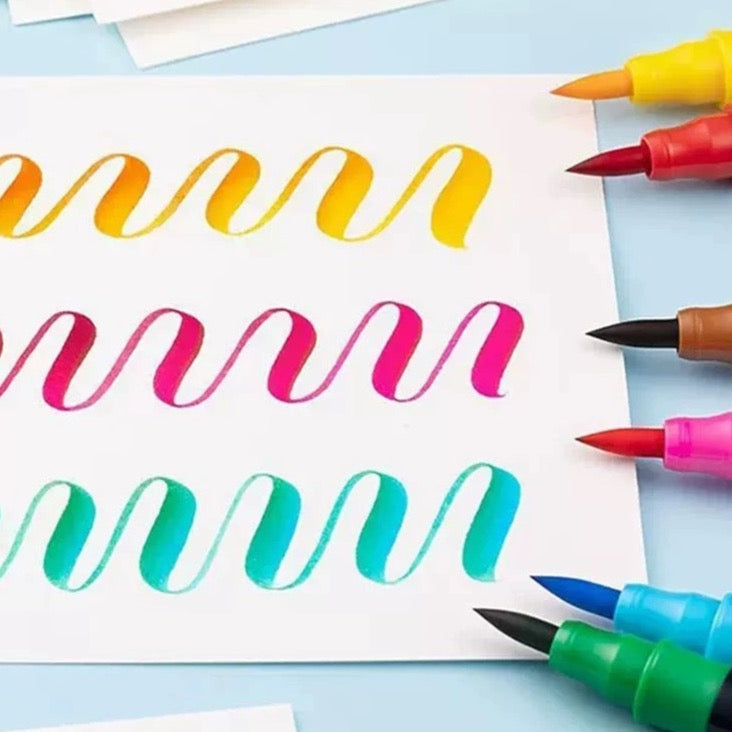 MONAMI Korean Color Twin Brush Marker Set