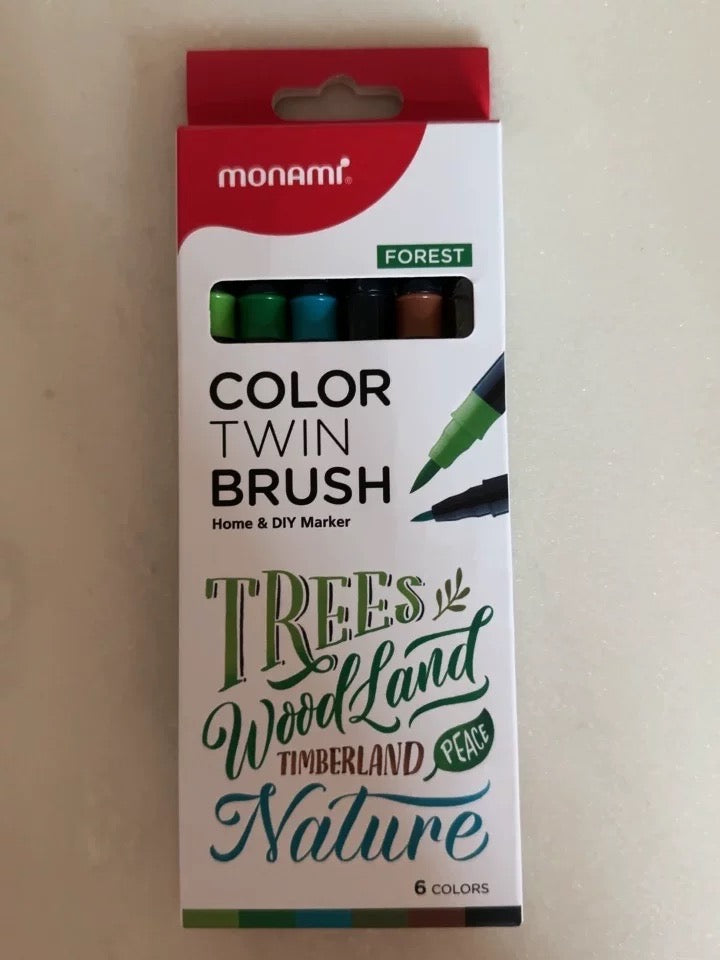 MONAMI Korean Color Twin Brush Marker Set