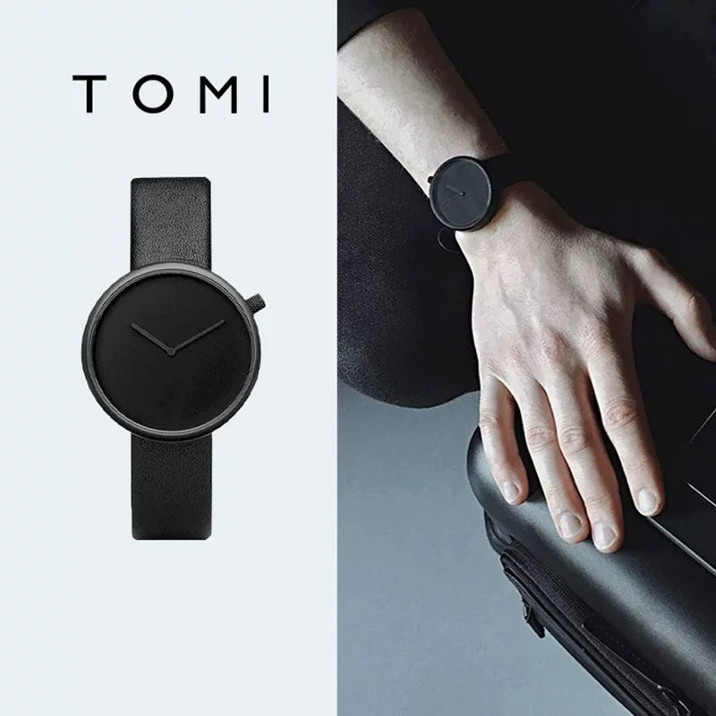 TOMI T-078 Unisex Casual Round Dial Quartz Wrist Watch