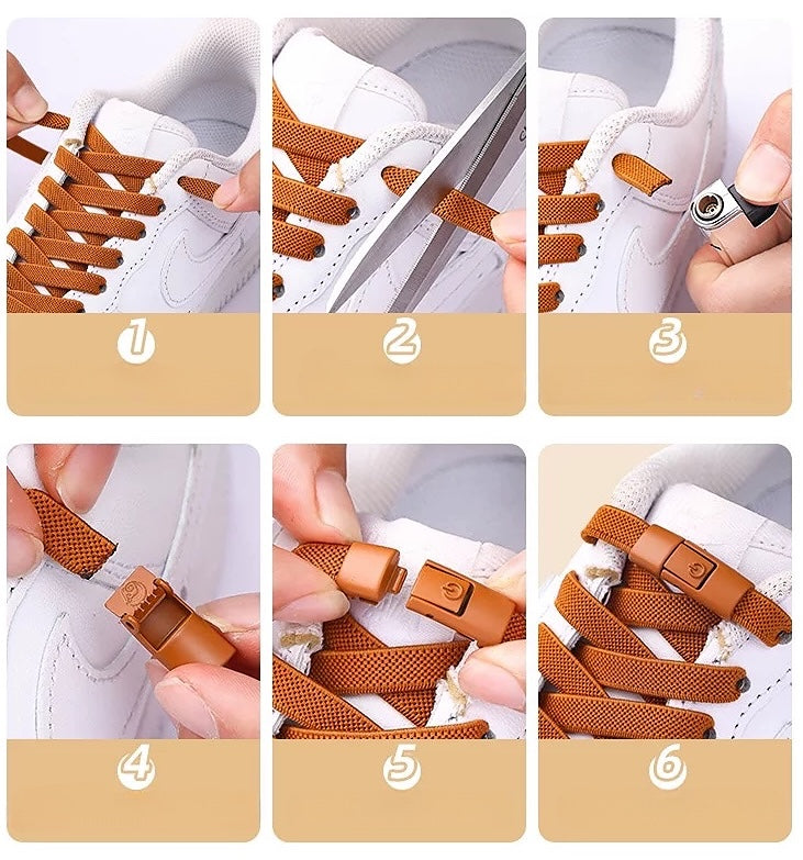 Press-Lock Shoelaces