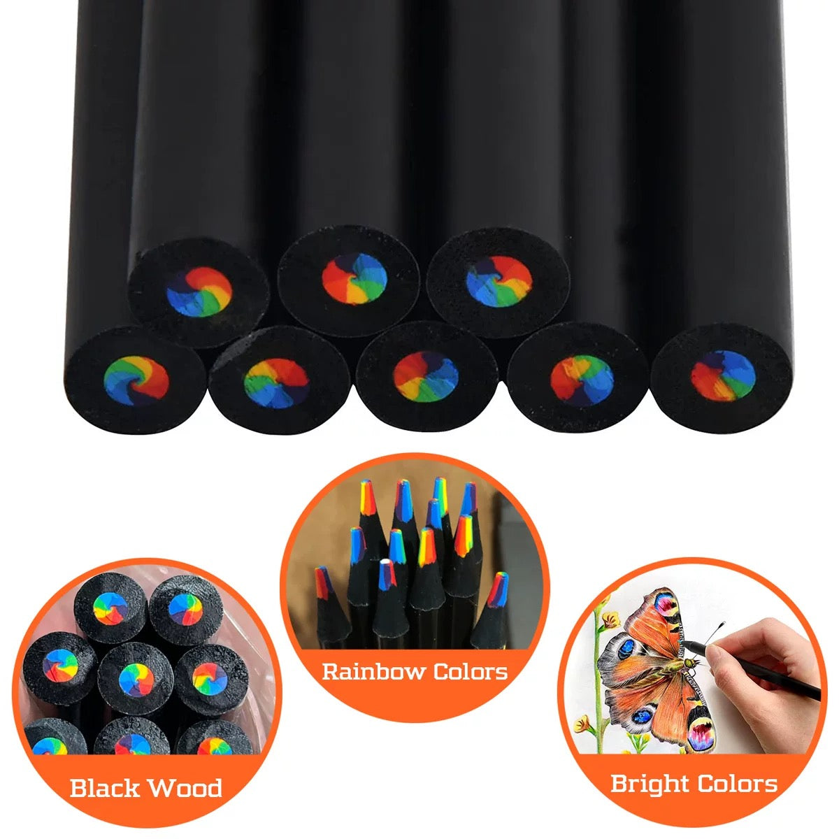 Rainbow Coloured Pencil (Set of 12)