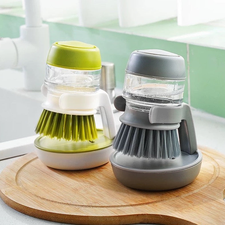 High Quality ABS Dish Cleaning Soap Dispensing Brush with Docking stand