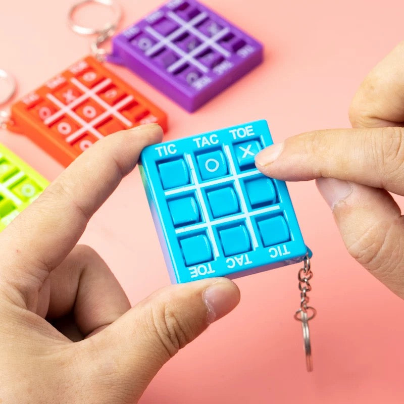 On the Go Tic Tac Toe Keychains (Random Colours)