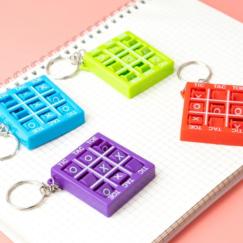 On the Go Tic Tac Toe Keychains (Random Colours)