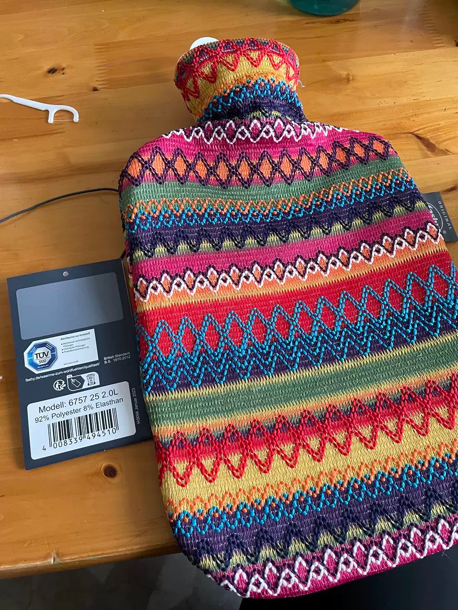 FASHY Hot Water Bag with Knitted Cover