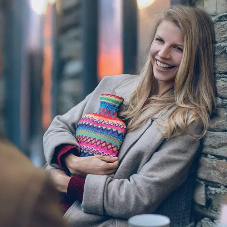 FASHY Hot Water Bag with Knitted Cover