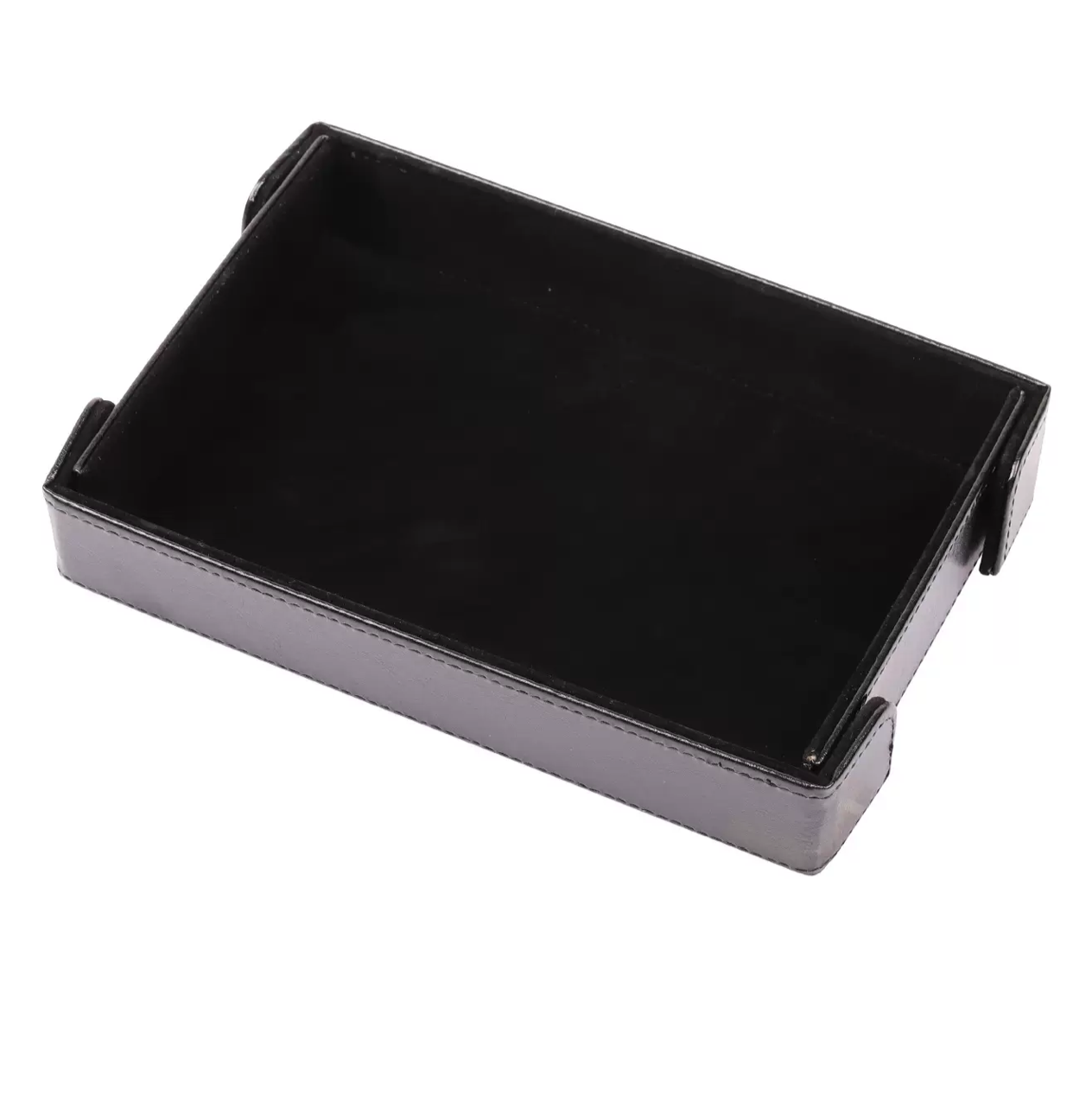 Decorative Leatherette Magnetic Foldable Rectangular Velvet Tray