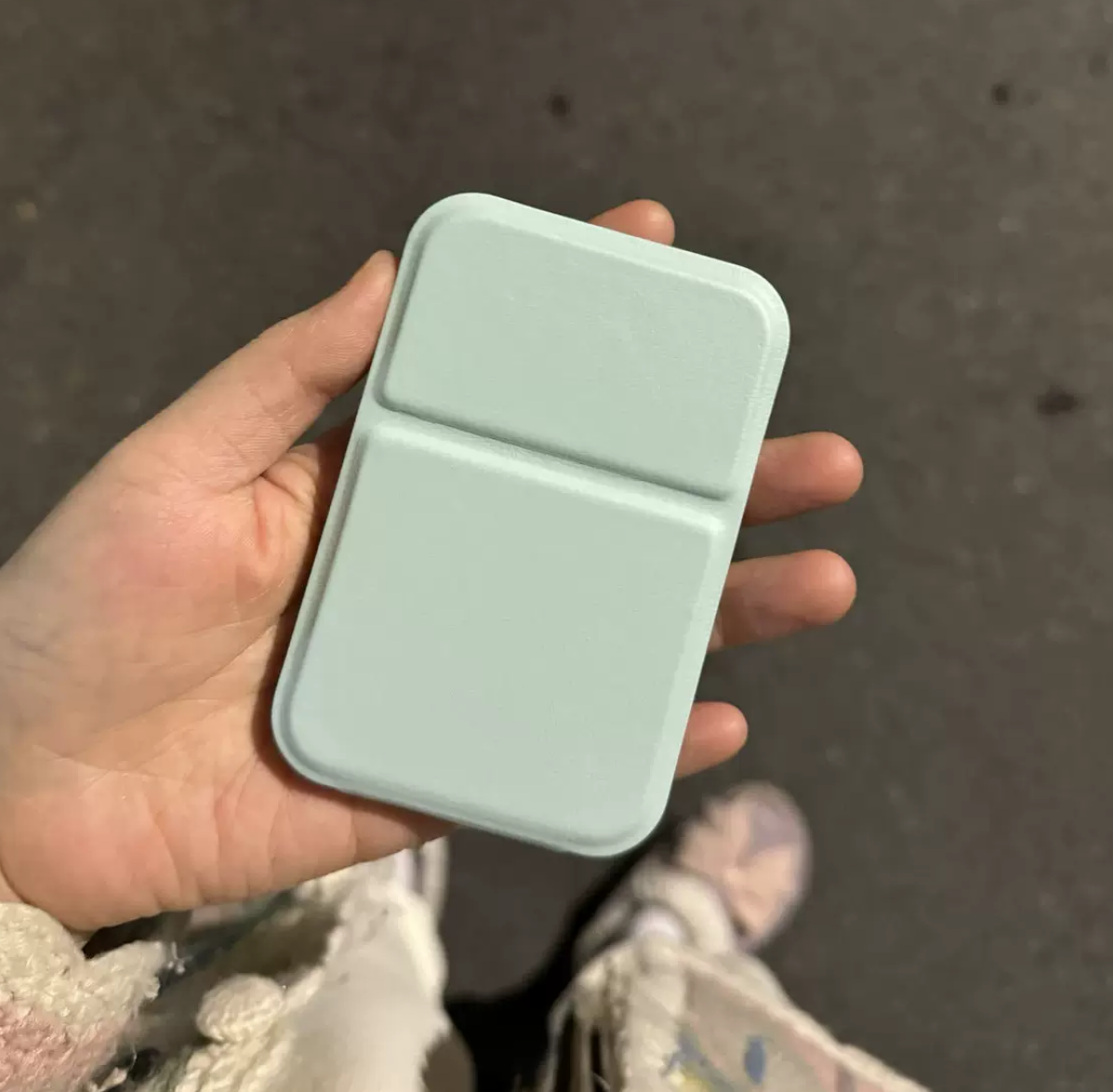 Foldable Rectangular Handheld Make up Mirror (with stand)