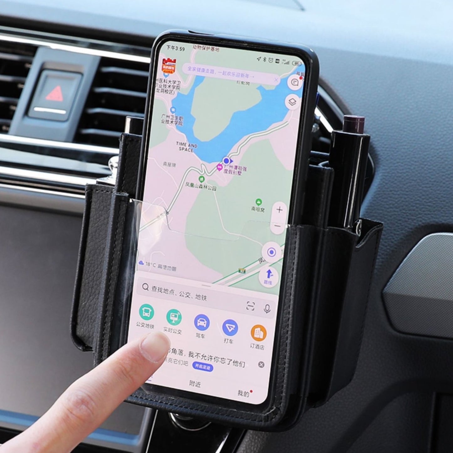 Car Air Vent Mobile Phone Holder and Organiser