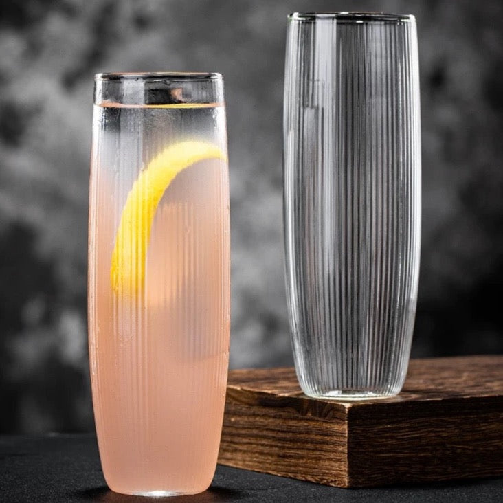 Masterpiece Flutino Curved Fluted Glass (Set of 2)
