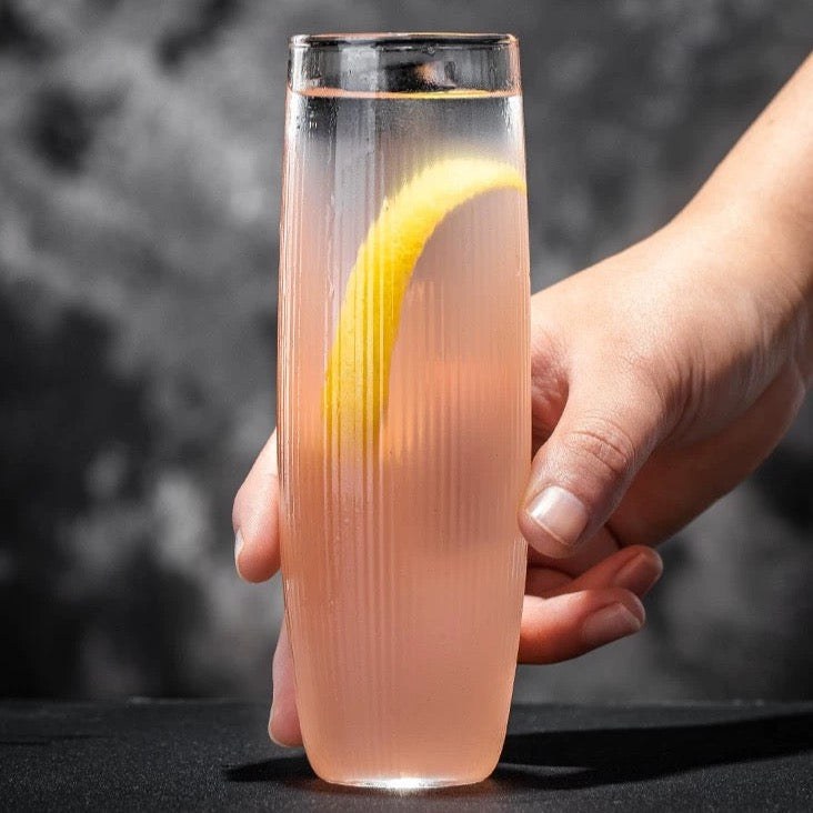 Masterpiece Flutino Curved Fluted Glass (Set of 2)