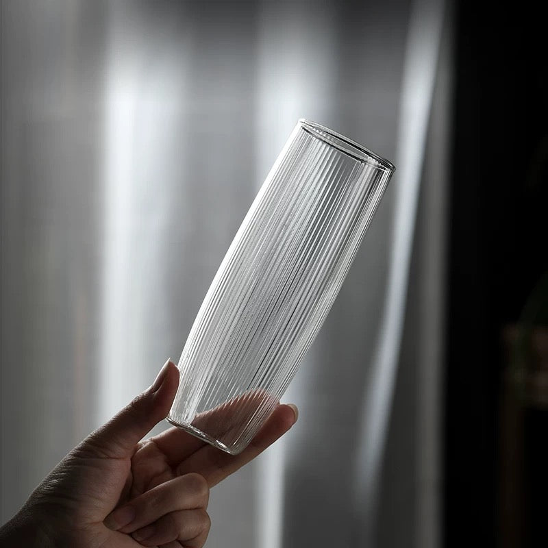 Masterpiece Flutino Curved Fluted Glass (Set of 2)