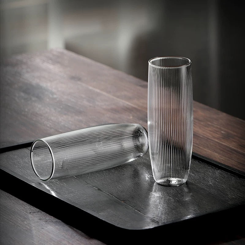 Masterpiece Flutino Curved Fluted Glass (Set of 2)