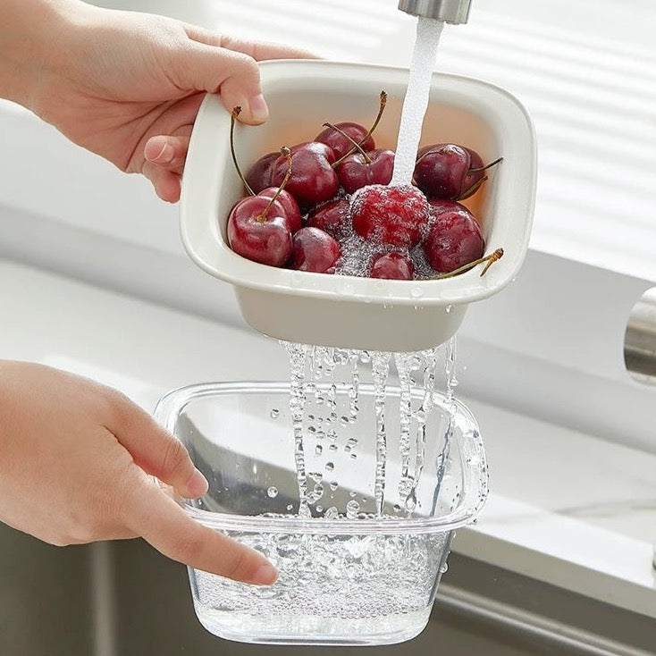 Fruit/Vegetable Washing Basket with Strainer