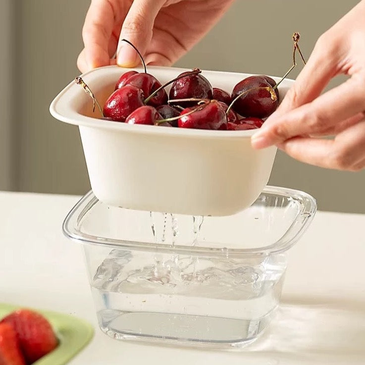 Fruit/Vegetable Washing Basket with Strainer