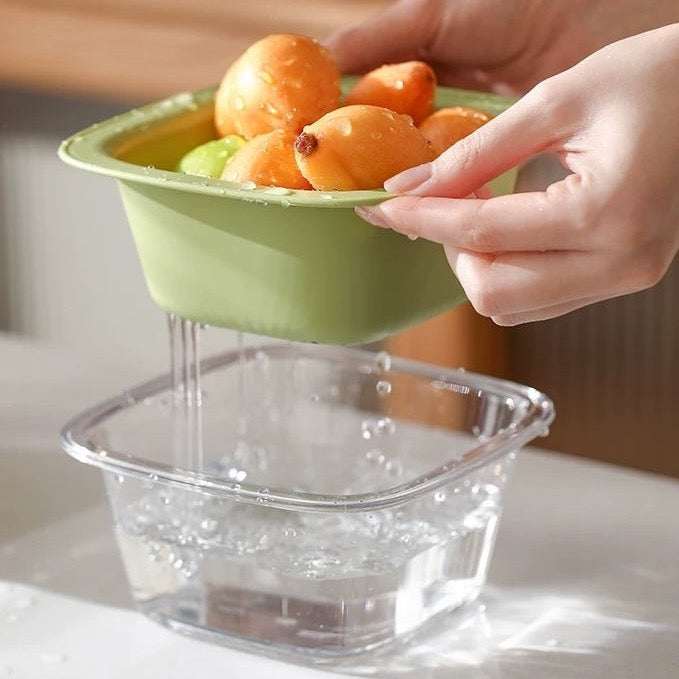 Fruit/Vegetable Washing Basket with Strainer