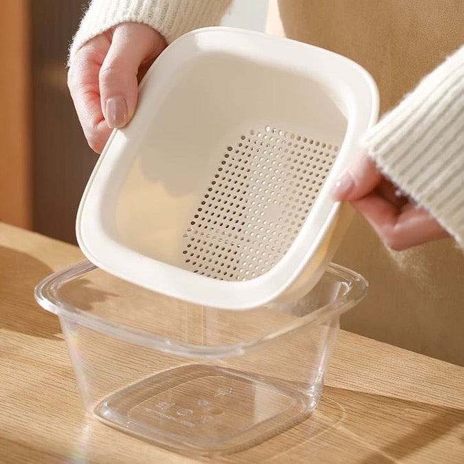 Fruit/Vegetable Washing Basket with Strainer