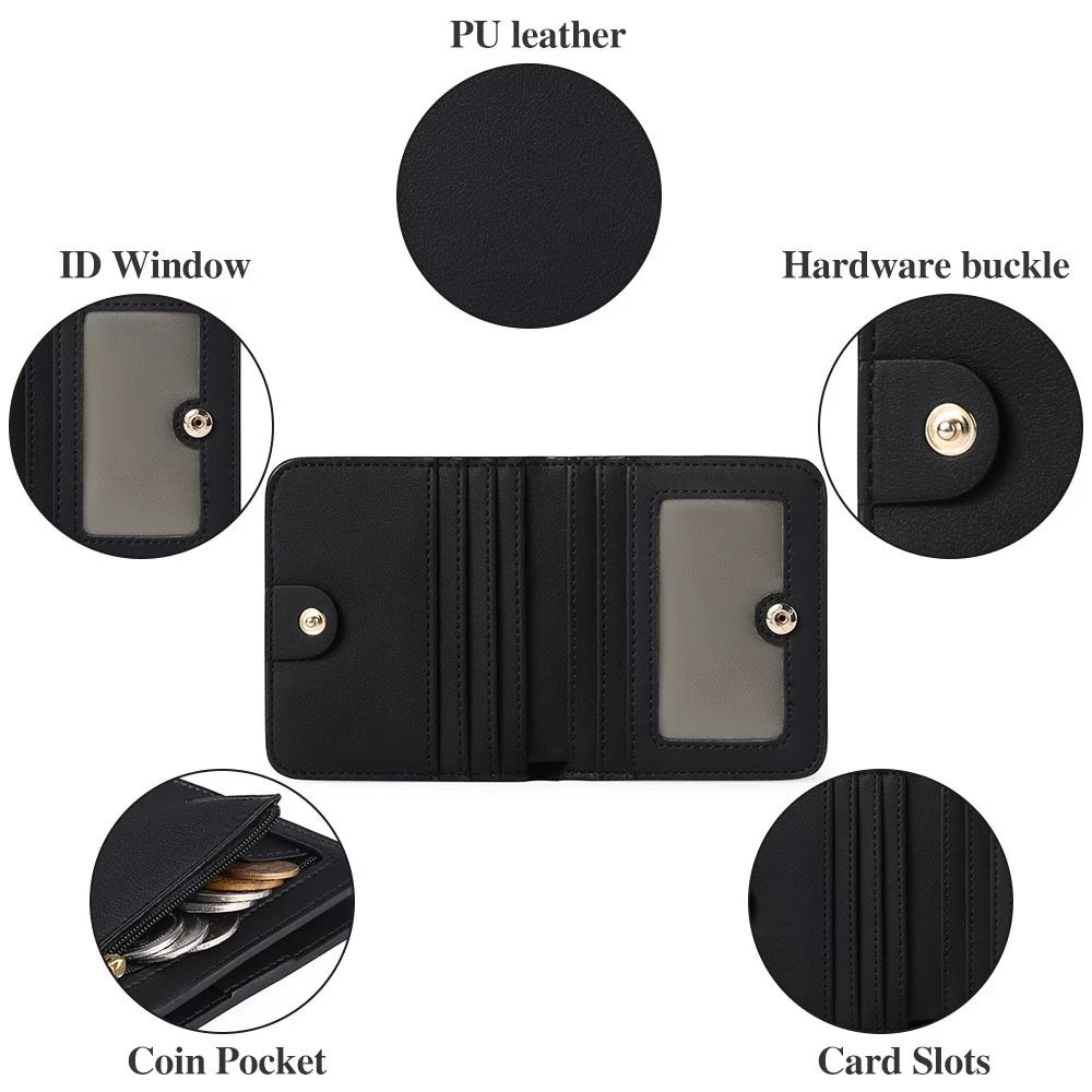 Unisex RFID Blocking Compact Bifold Wallet