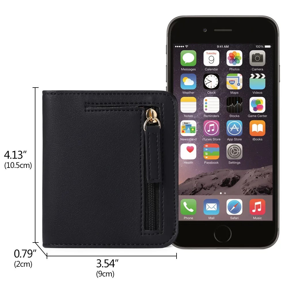 Unisex RFID Blocking Compact Bifold Wallet
