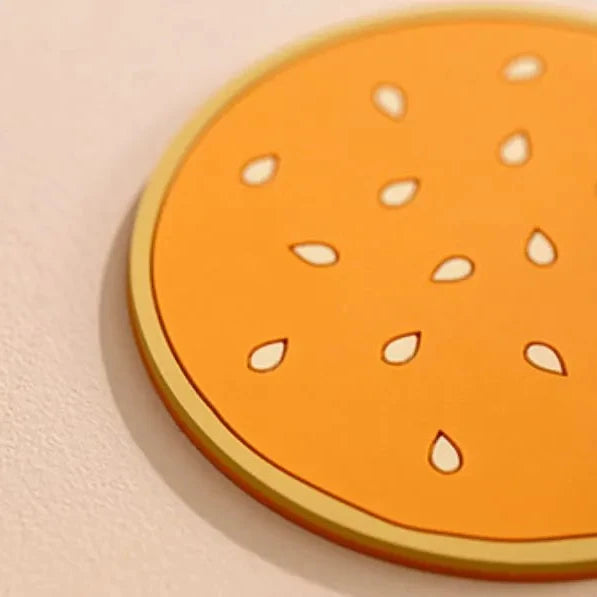 8pc Hamburger Insulating Flexible Coaster