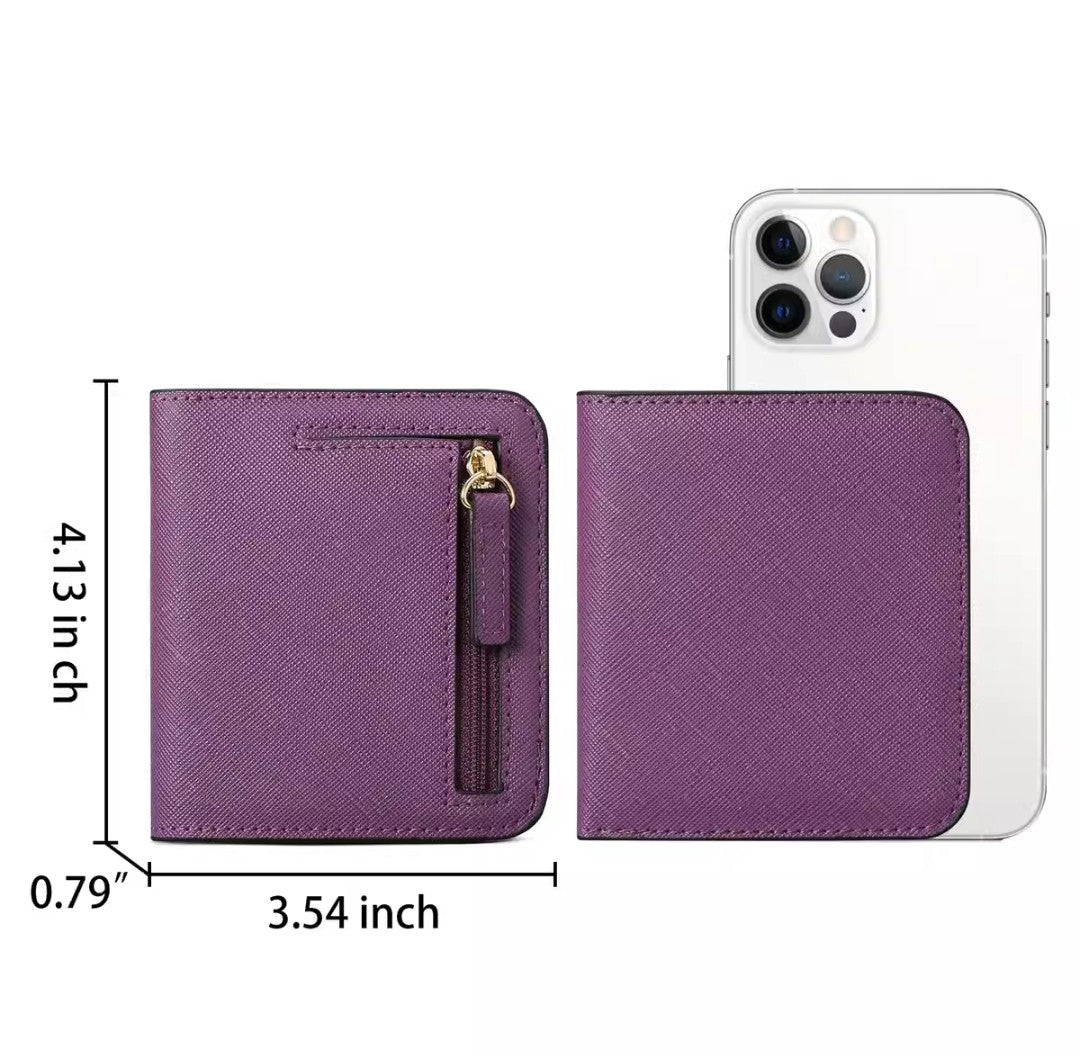 Unisex RFID Blocking Compact Bifold Wallet