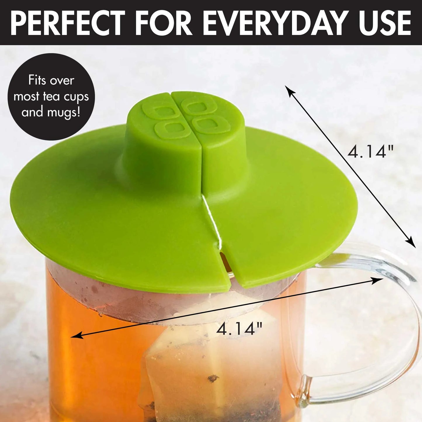 No-Drip Tea Buddy™, Reusable Silicone Tea Bag Holder (Set of 2)